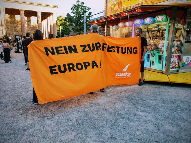 Karlsruher Demo gegen Verhältnisse auf Lesbos